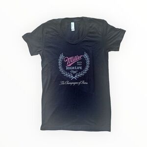 Miller High Life Black American Apparel Tee
